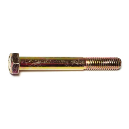Midwest Fastener Grade 8, 3/8"-16 Hex Head Cap Screw, Zinc Yellow Steel, 3 in L, 25 PK 00701